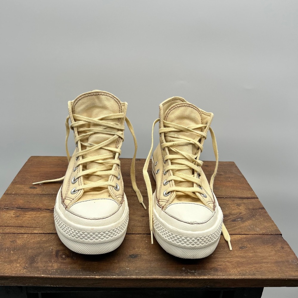 Converse Chuck Taylor All Star Lift Platform Beige Cream High A04659C Size 5.5